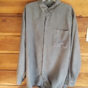 Trust Gray 100% polyester dress shirt